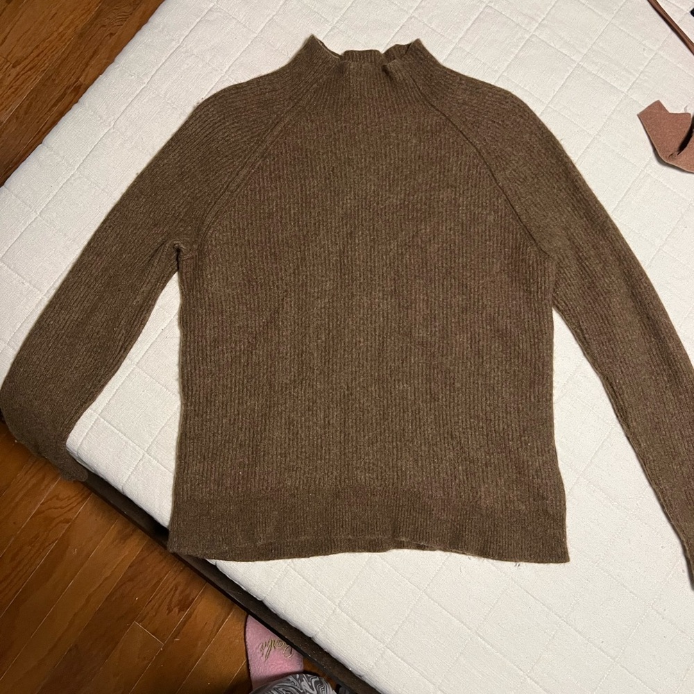 Italian Wool Blend Mock Neck Sweater